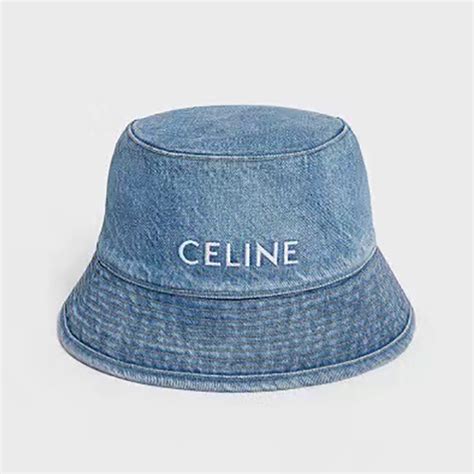 celine logo bucket hat|designer denim bucket hat.